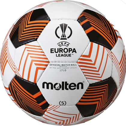 Biało-pomarańczowa piłka nożna Molten 1710 UEFA Europa League 2023/24 F5U1710-34