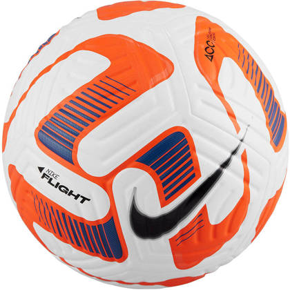 Biało-pomarańczowa piłka nożna Nike Flight Premier League DN3595-100