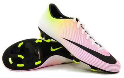 Biało-różowe buty piłkarskie Nike Mercurial Victory FG 651632-107