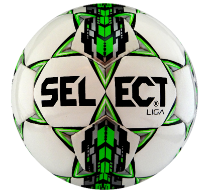 Biało-zielona piłka do piłki nożnej Select Liga r4