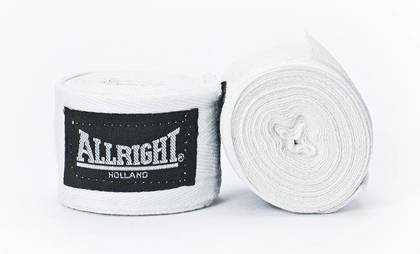 Biały bandaż bokserski Allright SW06014 4,2m 