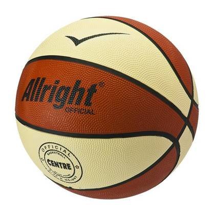 Brązowo-kremowa piłka do koszykówki Allright Centre 7 BBPALCN7