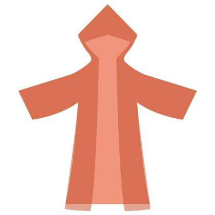 Brązowy młodzieżowy płaszcz przeciwdeszczowy z kapturem pelerynka poncho