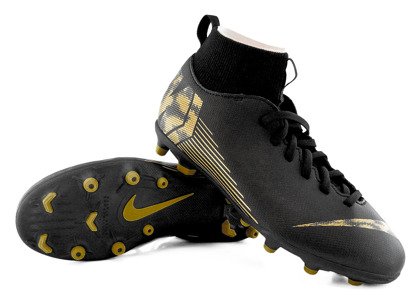 Czarne buty piłkarskie Nike Mercurial Superfly Club FG/MG AH7339-077 JR