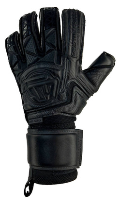 Czarne rękawice bramkarskie Football Masters Voltage Plus Black RF