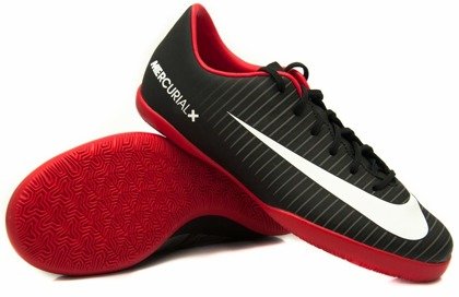 Czarno-czerwone buty piłkarskie na halę Nike Mercurial Victory IC 831947-002