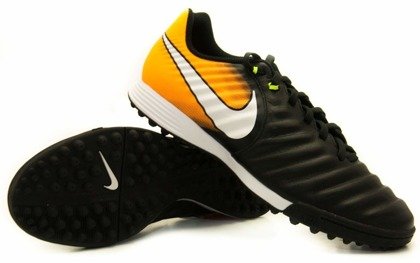 Czarno-pomarańczowe buty piłkarskie na orlik Nike Tiempo Ligera TF 897766-008