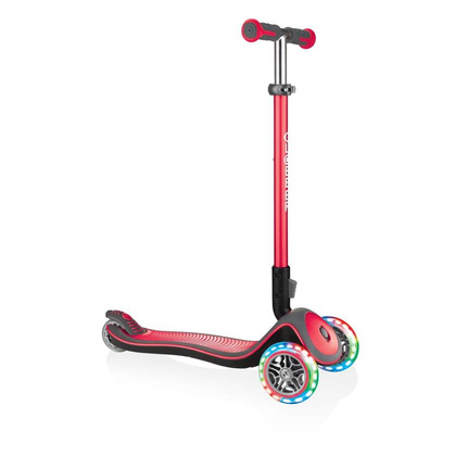 Czerwona hulajnoga do jazdy Globber Elite Deluxe Lights 444-402