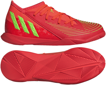 Czerwone buty piłkarskie halówki Adidas Predator Edge.3 GV8510 - Junior