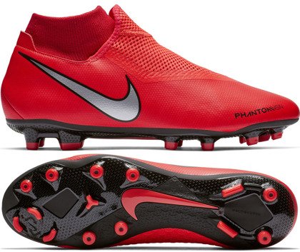 Czerwone buty piłkarskie korki Nike Phantom Vision Academy DF FG/MG AO3258-600