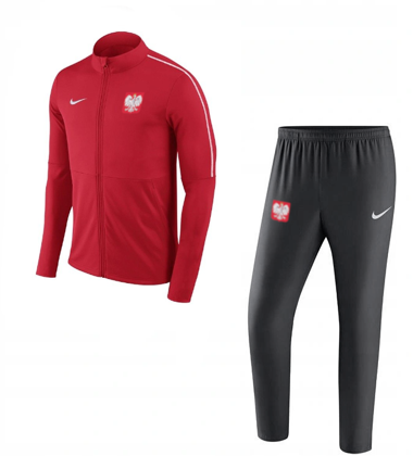 Czerwono-czarny dres Nike Academy Park Polska AA2059