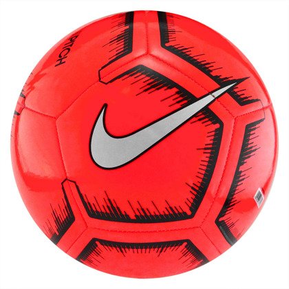 Czerwono-srebna piłka nożna Nike Pitch SC3316-657 r4