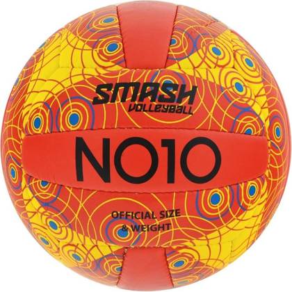 Czerwono-żółta piłka do siatkówki NO10 Smash Purple 56063 C