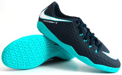 Granatowo-niebieskie buty piłkarskie na halę Nike Hypervenom Phelon IC 852563-414