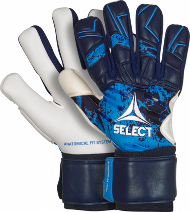 Granatowo-niebieskie rękawice bramkarskie meczowe Select 77 Super Grip 500079