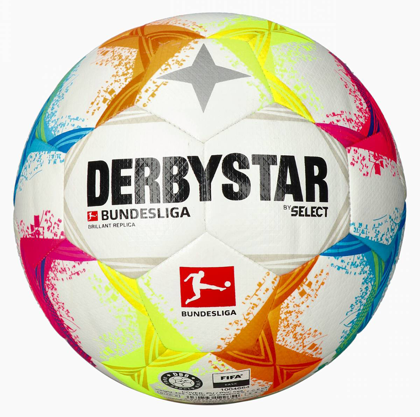 Kolorowa piłka nożna Select DerbyStar Bundesliga V22 Brillant Replica - rozmiar 5