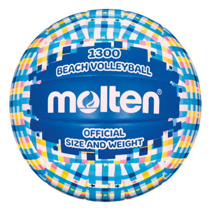 Kolorowa piłka siatkowa na plaże Molten Beach 1300 V5B1300-CB