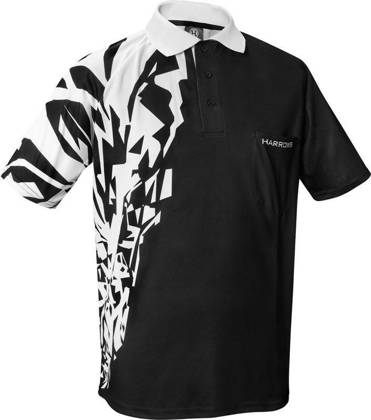 Koszulka polo Harrows Rapide czarno-biała