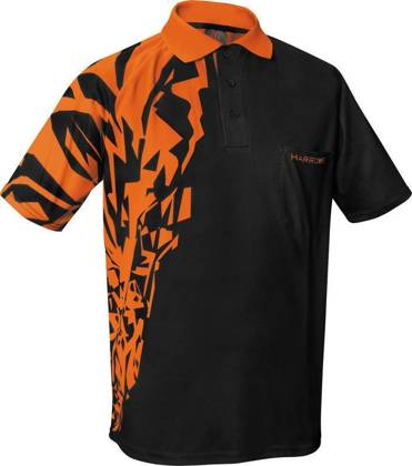 Koszulka polo Harrows Rapide czarno-pomarańczowa