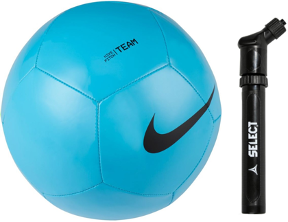 Niebieska piłka nożna Nike Pitch Team DH9796-410 - rozmiar 4 + Pompka Select