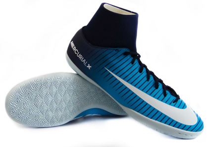 Niebieskie buty piłkarskie na halę Nike MercurialX Victory DF IC 903613-404