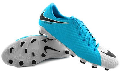 Niebiesko-białe buty piłkarskie Nike Hypervenom Phelon FG 852556-104