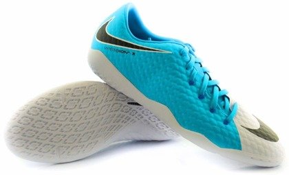 Niebiesko-białe buty piłkarskie na halę Nike Hypervenom Phelon IC 852563-104