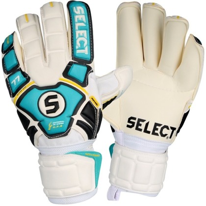 Niebiesko-białe rękawice bramkarskie Select 77 Super Grip 2015