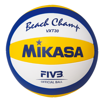 Niebiesko-biało-pomarańczowa piłka do siatkówki plażowej Mikasa VXT30