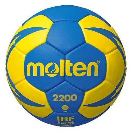 Niebiesko-żółta piłka ręczna Molten H1X2200-BY