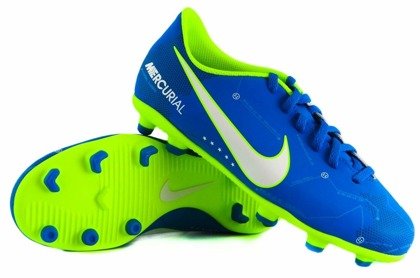 Niebiesko-żólte buty piłkarskie NIke Mercurial Vortex Njr FG 921490-400 JR