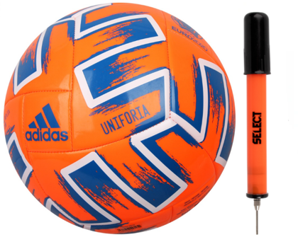 Pomarańczowa piłka nożna Adidas Uniforia Club FP9705 rozmiar 5 + pompka Select