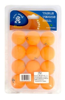 Pomarańczowe piłeczki do tenisa stołowego Giant Dragon Y12P40+ 12 szt.