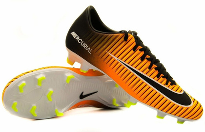 Pomarańczowo-czarne buty piłkarskie NIke Mercurial Victory FG 831945-801