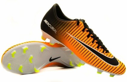 Pomarańczowo-czarne buty piłkarskie NIke Mercurial Victory FG 831964-801