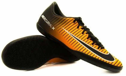 Pomarańczowo-czarne buty piłkarskie na halę Nike Mercurial Victory IC 831966-801