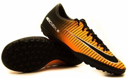 Pomarańczowo-czarne buty piłkarskie na orlik Nike Mercurial Victory TF 831968-801