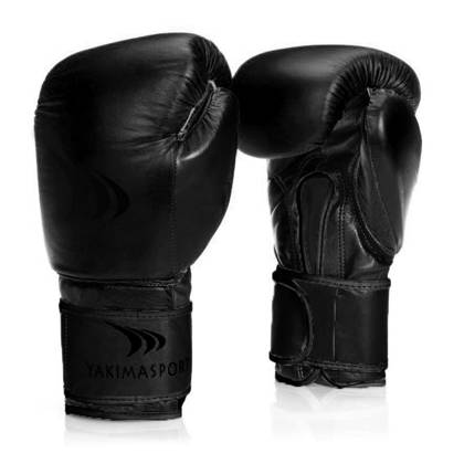 Rękawice bokserskie GRAND czarne black matt- skóra naturalna 14 oz