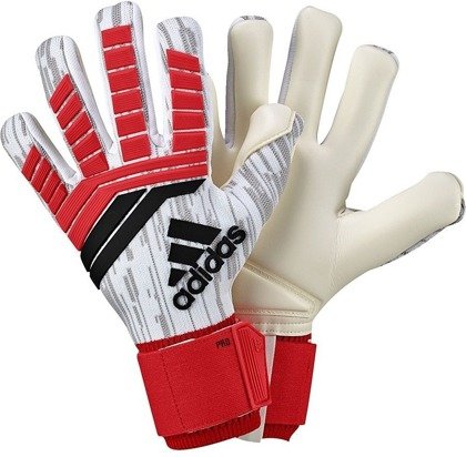 Rękawice bramkarskie Adidas Predator Pro CF1352 biało-czerwone 