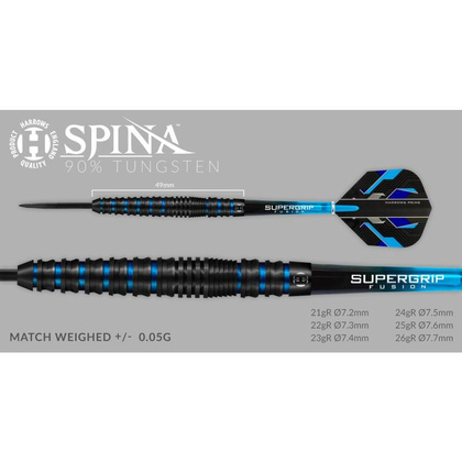 Rzutki Harrows Spina Black 90% Steeltip