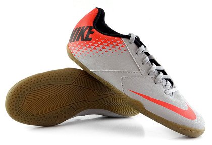 Szare buty piłkarskie na halę Nike Bombax  IC 826487-006 JR