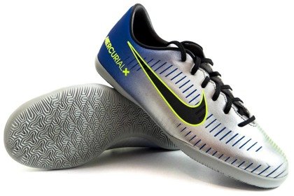 Szaro-niebieskie buty piłkarskie na halę Nike Mercurial Victory IC 921493-407 JR
