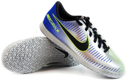 Szaro-niebieskie buty piłkarskie na halę Nike Mercurial Vortex IC 921495-407 JR