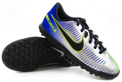 Szaro-niebieskie buty piłkarskie na orlik Nike Mercurial Vortex TF 921497-407 JR