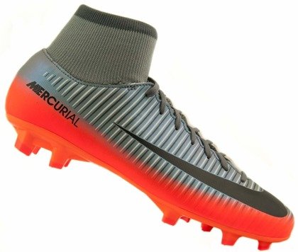 Szaro-pomarańczowe buty piłkarskie Nike Mercurial Victory CR7 DF FG 903605-001