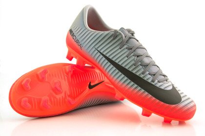 Szaro-pomarańczowe buty piłkarskie Nike Mercurial Victory FG CR 852489-001 JR