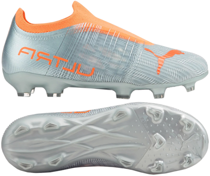 Szaro-pomarańczowe buty piłkarskie Puma Ultra 3.4 FG/AG 106738 01 - Junior
