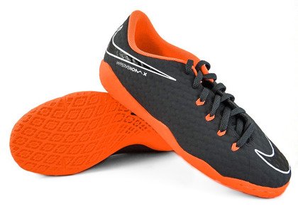 Szaro-pomarańczowe buty piłkarskie na halę Nike Hypervenom Phantom Academy IC AH7295-081