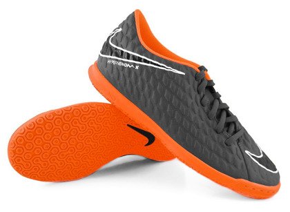 Szaro-pomarańczowe buty piłkarskie na halę Nike Hypervenom  Phantom Club IC AH7280-081