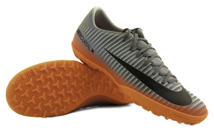 Szaro-pomarańczowe buty piłkarskie na orlik Nike Mercurial Victory CR7 TF 852530-001